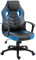 Vinsetto Sedia Gaming Ergonomica, Poltrona da Ufficio Girevole con Rotelle in Pelle PU Nera e Blu, Altezza Regolabile