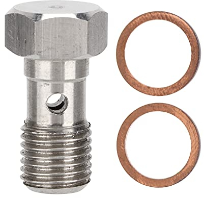 Hohlschraube, 7/16 Zoll X 20 UNF Hohlschraube Edelstahl 25 Mm Langer Bremsadapter mit 2 Stück Unterlegscheiben