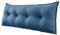 VERCART Couchkissen Groß Dekokissen Kopfteil Gepolstert Kissen Rückenlehnen Sofakissen Lesekissen Perfekt als Unterstützend Rückenkissen Bett Lendenkissen Wandkissen Abnehmbarem Leinen Blau 120cm