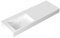 Design Waschbecken Mineralguss Waschtisch zur Wandmontage Gussmarmor Eckig Waschplatz Wandhängend ohne Armaturloch LP4514-0 140cm weiß glänzend links