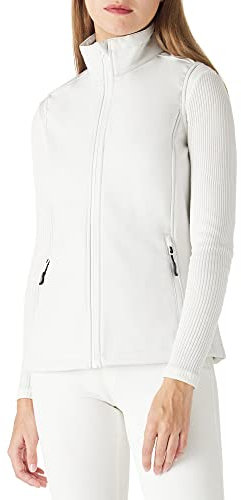 Outdoor Ventures Women's Softshell Gilets Lightweight Sleeveless Jacket Waterproof Windproof Running Vest Fleece Lined Outwear for Cycling Hiking Golf White 2XL/UK18-20