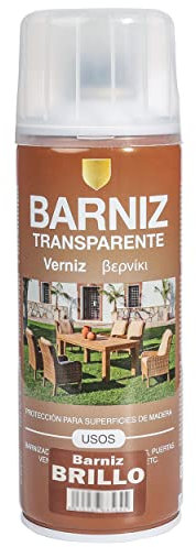 Etrexonline Pintura Spray Multicolor Profesional 400ml Adecuado Metal Madera y Plástico - Color Barniz Brillo (Paquete de 1)