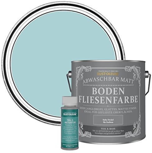 Rust-Oleum Blue Washable Matt Floor Tile Paint - Little Cyclades 2.5L