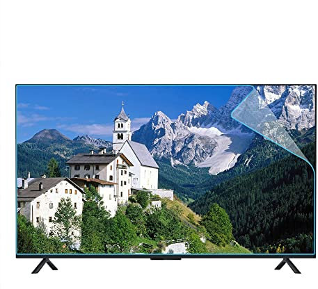 JQZWXX Anti Blue Light 58 Inch TV Screen Protector Film Anti Scratch Anti-Glare Monitor Filter Relieve Eye Strain, for Samsung, Hisense, Tcl, Sony, Sharp, Lg, Etc - Multiple Sizes / 75in1682x966mm