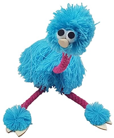 Festival Garn Puppe Strauß Marionette Spielzeug er ergarten Stofftier(1 Blau)