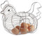 Tnfeeon Egg Baskets for Fresh Egg Farmhouse, Egg Collecting Basket Egg Basket for Gathering Fresh Eggs Metal Wire Chicken Shaped Handle Egg Basket Refrigerator Countertop Holder Egg Basket