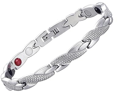 Armkette Herren Edelstahl Drachenmuster,Magnetarmband Herren Magnetisch Therapie Armband Doppel Starker Magnet Gesundheit Link für Arthritis Schmerzlinderung