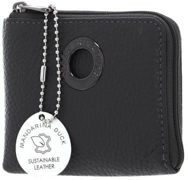 Mandarina Duck Leder Geldbörse Mellow Leather Wallet Stormy Weather dunkelgrau