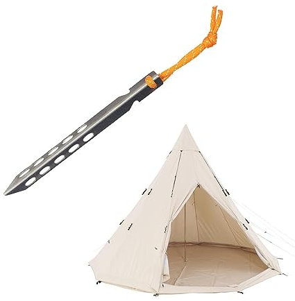 Camping-Heringe für Zelt, V-förmig, Winddicht, Titan, Zeltheringe mit Zugseilen, Outdoor-Zeltzubehör, Zeltheringe für Zeltplanen, Bodenplanen, Regenplanen, 16 cm