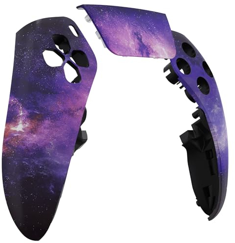 eXtremeRate Left Right Front Top Shell with Touchpad Compatible with ps5 Edge Controller, Nebula Galaxy DIY Replacement Faceplate Shell Custom Touch Pad Cover Compatible with ps5 Edge Controller
