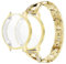 Damen-Glitzer-Armband, kompatibel mit Garmin Venu 3, Displayschutzfolie und Metall-Uhrenarmband für Venu3, weiche TPU-Schutzhülle, Bumper (B Gold, Venu 3)