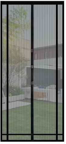 Sekey Fliegengitter Balkontür zuschneidbar – Magnet & selbstklebend, ohne Bohren | Insektenschutzvorhang für Balkon-, Terrassen- und Zimmertüren, 110x220 cm, Grau
