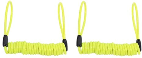 2 Pcs Motorcycle Reminder Spring Cable, 1.2m Motorcycle Disc Lock Cable Lock Security Spring Reminder Cable for Scooter Motorcycle Bike, Antitheft on Handlebar Lock Spring Reminder