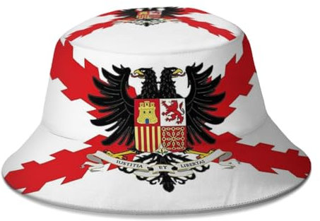 Sombrero De Pescador con Bandera De España A La Moda, Patrón De Bandera Nacional del Escudo Imperial De España, Sombrero De Pescador, Sombrero De Playa para Viajes De Verano, Sombrero para E