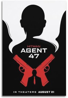 NHDERYBNF Filmposter Hitman 47, dekoratives Gemälde, Leinwand, Wandposter und Kunstdruck, moderne Familienschlafzimmer-Dekoration, Poster, 20 x 30 cm