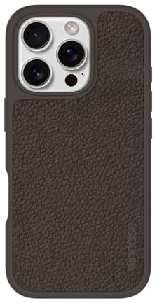 Incase ICON Schutzhülle mit Woolenex für iPhone 16 Pro, langlebig, schützend, leicht, wasserabweisend, kratzfest, mit kabellosem Magsafe-Laden, Kakao-Kieselpflanzenleder