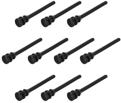 sourcing map 30PCS Fan Shock Absorbing Rubber Nail, Short Style Computer Hardware Cooling Fan Screws Anti Noise Shockproof Silicone Rubber Cooler for PC, Black