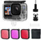 196FT/60M Waterproof Case with Dive Filters for GoPro Hero 13 Black, Underwater Protective Dive Housing Case Shell with mit 3 Filtern+6 Anti-Beschlag-Tuch