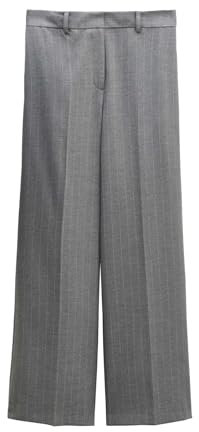 someday Damen City Pants | Nadelstreifenhose Catsby Stripe Wide aus Viskose Mix Good Grey, 36