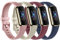 Armbänder kompatibel mit Fitbit Luxe, weiches Silikon, Sportarmbänder für Fitbit Luxe Fitness-Tracker (groß, Roségold/Champagner/Weinrot/Marineblau), 4 Stück