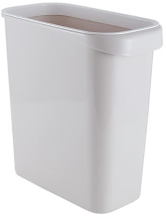 COMTERVI Cubo de basura pequeño, rectangular, anillo de presión, ahorro de espacio, cubo de basura estrecho para el hogar para baño, cocina
