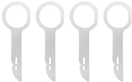 4-Piece Stainless Steel Multi-Function Car Audio Removal Tool Set Universal Fit for Audi, Volkswagen, Ford & 90%+ Car Models - Precision Design & Non-Slip Grip