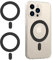 Yoedge für MagSafe Magnet Ring MagSafe Zubehör [2 Stück] MagSafe Aufkleber kompatibel mit MagSafe,Universelles Magnetisches Konvertierungsset für iPhone 16 15 14 13 Series, Samsung und mehr, Schwarz