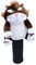 Ronyme Copritesta da Golf per Mazza da Golf Copritesta in Legno da Golf Protezione Resistente all'Usura Peluche Universale novità Regalo per Golfisti, Cachi