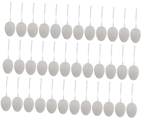 BESTonZON 36stücke Diy Kunststoff Eier Hand Bemalt Osterparty-eierdekor Osteraccessoires Für Hängedekor Und Foto-requisite