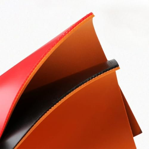 4 Stück Tischtennis Ersatzbelag, Tischtennis Gummi Blatt, Profi Wettkampf Schläger Gummi, für blitzschnellen Belagwechsel, 2,3 mm Schwamm, schwarz/Rot