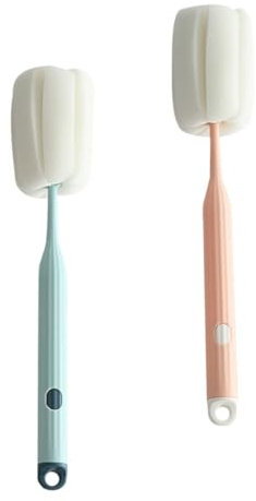 VALICLUD 2stücke Tragbare Reinigungsbürste Für Flaschen Langlebige Sanfte Für Babyflaschen Und Trinkgefäße Mit Praktischem Aufhänge-Design Für Unterwegs