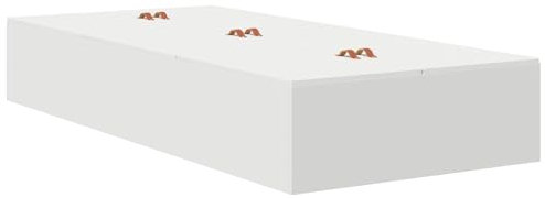vidaXL Stauraum Bettgestell Weiß 90X190 cm Holzwerkstoff Viel Stauraum Modernes Design Einfache Montage Möbel für drinnen Schlafzimmer Betten Lösungen Funktionale Zeitgenössische Einzel