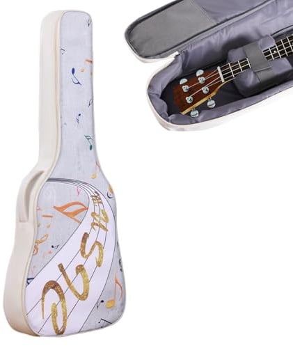 Telimocy Tasche für Akustikgitarre, 101,6 cm, 13 mm, extra dicke Schaumstoffpolsterung mit Hals-Halterung und Anti-Reibungs-Bundschutz, für akustische klassische und elektrische Gitarren, weich