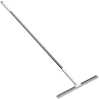 LUOFENG Scopa in silicone per lavapavimenti da bagno, larghezza 36 cm, resistente, strumento di pulizia domestica, con manico ergonomico