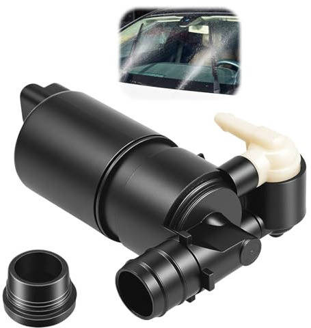 Bomba de Agua de Lavado Parabrisas compatible con Peugeot Clio Kangoo Dacia | Bomba de Agua Parabrisas Coche compatible con Peugeot C2, C3, C4, C5, C8, 207, 307, Clio 3 y 4 Scénic Sandero Duster
