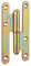 THIRARD - Cerniera di Parigi per Porta d'Ingresso e Interna - Acciaio Zincato - Destra - Fissaggio 3 o 4 Fori - Installazione Facile - 110 x 55 mm - Giallo/Dorato