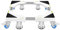 Base Réfrigérateur Multifonctions Support de Base de Machine 45cm-65cm Cuisinières Chariot Support Roulant Base de lave-vaisselles Socle Réduction du Bruit Antichoc Charge 200 kg