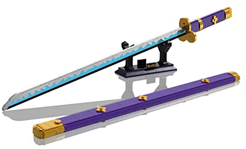 BSSW Anime Schwert Baustein Modelle - 936 Teile, 38,8 Zoll Samurai Set Mit Scheide und Ständer, Cosplay Katana
