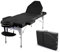QUIRUMED Elite Klappmassagetisch aus Aluminium, 186 x 66 cm, Farbe Schwarz, Massagetisch, Kunstleder, hochdichte Polsterung, leicht, höhenverstellbar