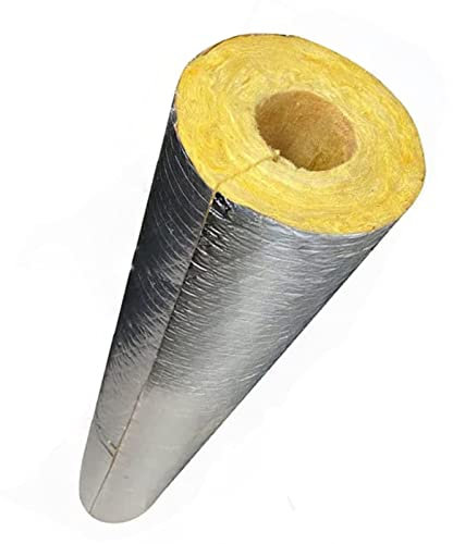Manchons Isolation pour Tuyau De Chauffage, Isolation du Tuyau en Laine De Roche De 95 Cm, Tuyau D'isolation Thermique, Tube Isolant Cheminées, Demi-Ouvert/étanche/Flexible/Ignifuge