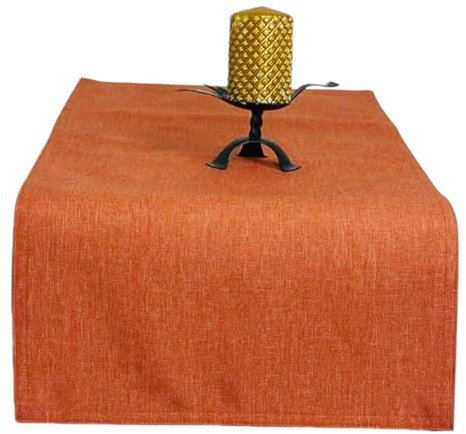 Tischläufer | Terrakotta - Eckig - 33x160cm | Tischband | Mitteldecke | Leinen-Optik | Lotus-Effekt | Schmutzabweisend