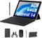 Tablet Android 14 da 10 pollici, tablet 2 in 1 con custodia per tastiera, 8 GB+64 GB ROM/1 TB, Quad Core, touch screen HD, doppio carema, giochi, Wi-Fi, BT, Google GMS nero