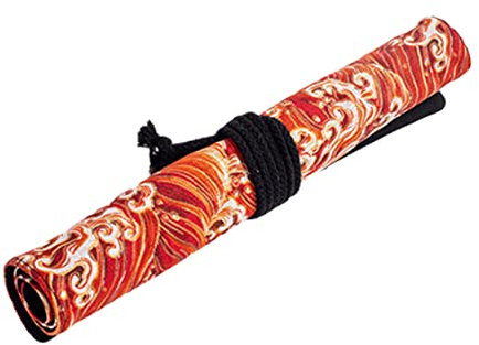 Cabilock Stilvolle Stifttasche Mit 20 Fächern Und Leinwanddruck. Stabile Aufbewahrungsbox Für Künstlerpinsel Und Schreibwaren.