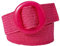 Cinturón con Hebilla Ajustable para Mujer, Banda Elástica Tejida, Cinturón Ancho Trenzado, Color paja, Vintage, Rosa roja, Talla única
