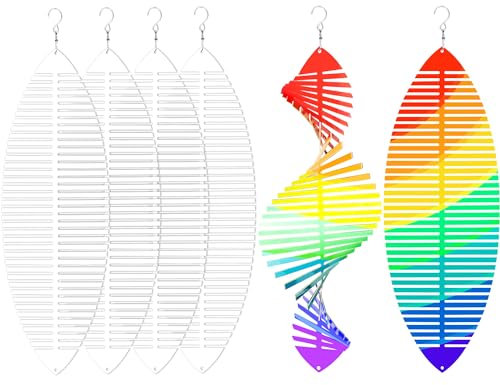 Sublimations-Windspinner-Rohlinge, Aluminium, Sublimationsrohlinge, Sublimationsrohlinge, Sublimationsrohlinge, Sublimationsrohlinge, DIY-Ornamente, Sublimationsrohlinge für Garten, Hof, 4 Stück