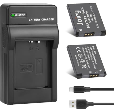Joiry 2X NB-11L Batterie et Chargeur Compatible avec Canon PowerShot A2300 A2400 A2500 A2600 A3400 A3500 A4000, ELPH 110 115 130 320 340 HS, IXUS 265 132D 140 155 150 145