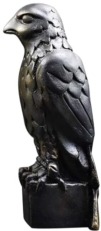 BURLOE Schwarz, Malteser Falcon Statue Mit Geheimen Fach, Handgefertigte Harzskulptur for Häuserdekoration Personalisieren Sie Figur Büro Bücherregal Desktop