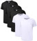 Holure Men's Sportswear Breathable T-Shirts Quick-Drying Short-Sleeve Shirts Black/Black/Black/White/White 5P06 L