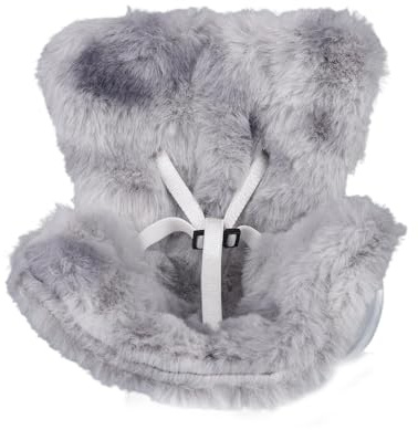 Asiento Coche Muñecas, Asiento Seguridad Peluche con Clip Ventilación para Muñecas 17cm Sofá Juguete Elegante Decoración para Autos Decoración Hogar Exhibidor Escritorio (Gris Blanco)