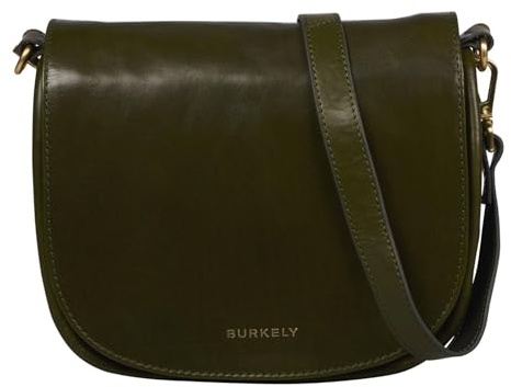 Burkely Leder Umhängetasche Schultertasche Vintage Veda Satchel Bag Olive olivgrün